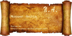 Nusser Anita névjegykártya